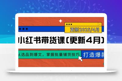 小红书带货课(更新4月