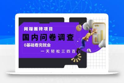 网创搬砖项目，国内问卷调查，0基础看完就会 一天轻松三四张，靠谱副业干就完了【揭秘】