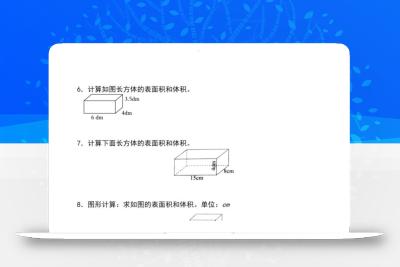 【通用版】五下数学期中复习四大专题精炼（专题三：图形计算）