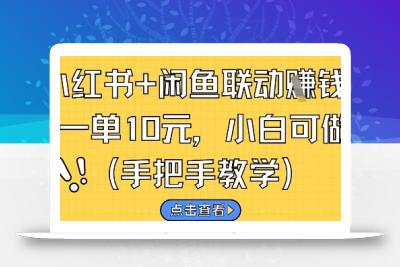 小红书+闲鱼联动挣钱，一单10元，小白可做