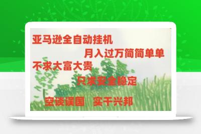 亚马逊全自动浏览挂机，，收益稳定且前景广阔