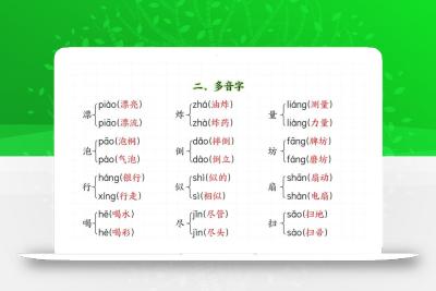 二年级下册语文★易错核心考点★汇总