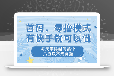 零撸模式，有快手就可以做，每天零碎时间搞个几百块不成问题