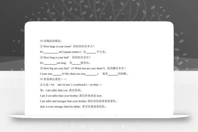 六下人教版PEP英语期末复习知识总结