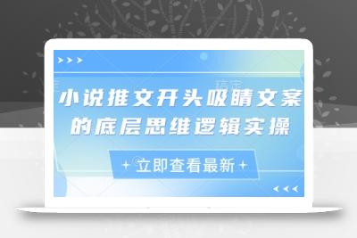 小说推文开头吸睛文案的底层思维逻辑实操