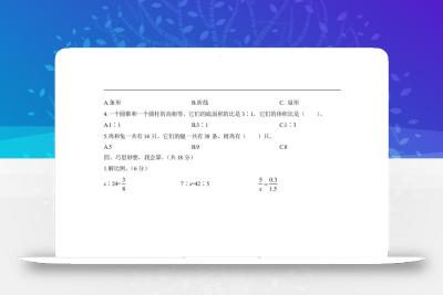 六下苏教版数学期中检测试卷-5