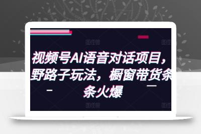 视频号AI语音对话项目，野路子玩法，橱窗带货条条火爆