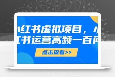 小红书虚拟项目，小红书运营高频一百问【文档】