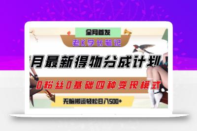 6月份最新得物创作者分成计划2.0玩法，0粉丝0基础四种模式变现，从隐蔽渠道无脑搬运，日入2张