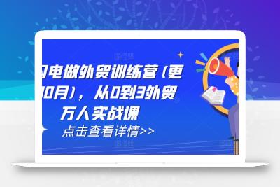 AI闪电做外贸训练营(更新25年6月)，从0到3外贸万人实战课