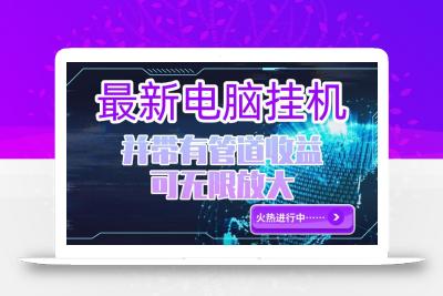 电脑挂机单机每天收益300—500+ 并带有团队管道收益 可无限放大