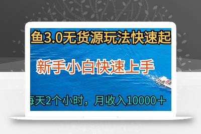 (9913期)2024最新闲鱼无货源玩法，从0开始小白快手上手，每天2小时月收入过万