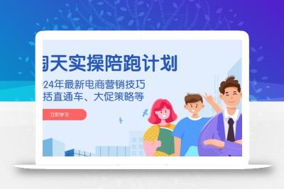淘天实操陪跑计划，2024年最新电商营销技巧，包括直通车、大促策略等