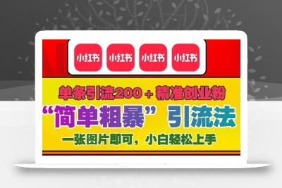 12月底小红书”简单粗暴“引流法，单条引流200+精准创业粉