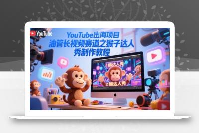 YouTube出海项目，油管长视频赛道之猴子达人秀制作教程
