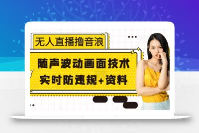 无人直播撸音浪+随声波动画面技术+实时防违规+资料【揭秘】