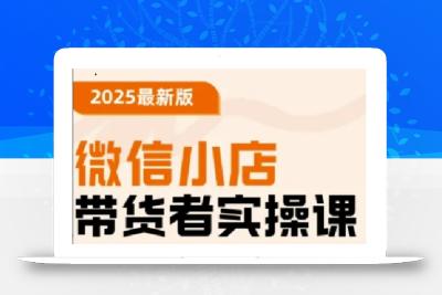 2025最新版微信小店带货者实操课，基础操作到高级运营技巧，快速上手