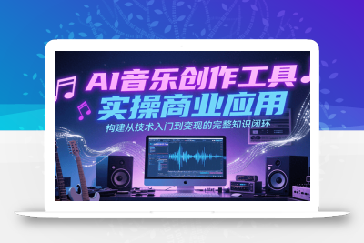 AI音乐创作工具实操商业应用，构建从技术入门到变现的完整知识闭环