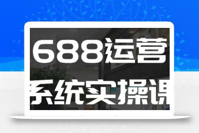 1688高阶运营系统实操课，快速掌握1688店铺运营的核心玩法