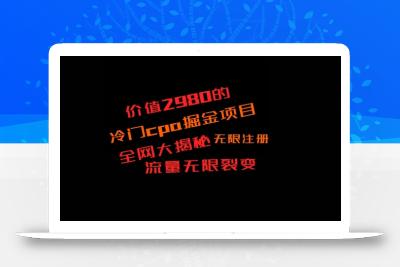 价值2980的CPA掘金项目大揭秘，号称当天收益200+，不见收益包赔双倍
