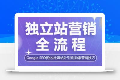独立站营销全流程，Google SEO优化，社媒站外引流，独家营销技巧