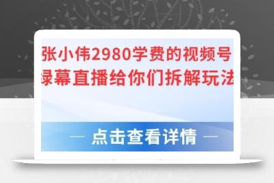 张小伟2980付费额视频号绿幕直播给你们拆解玩法